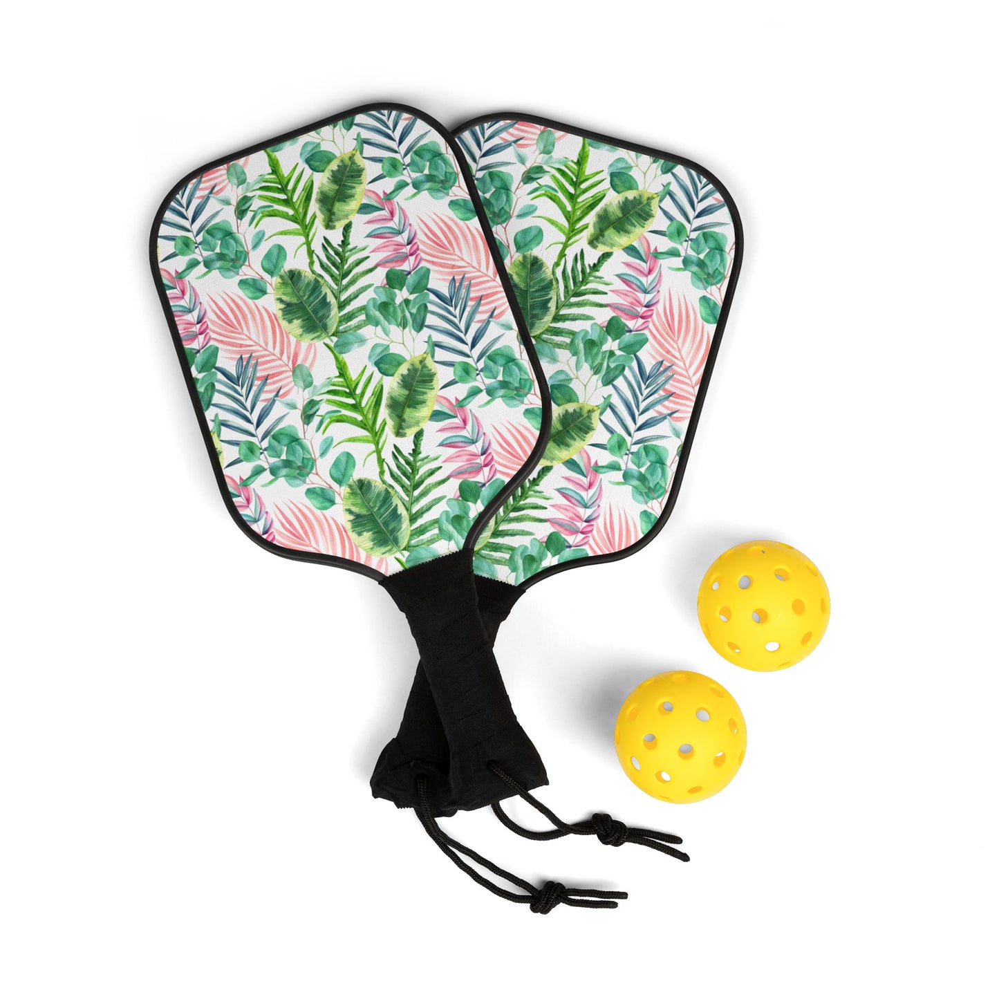 Pickleball Kit- Pink & Green Tropical Design