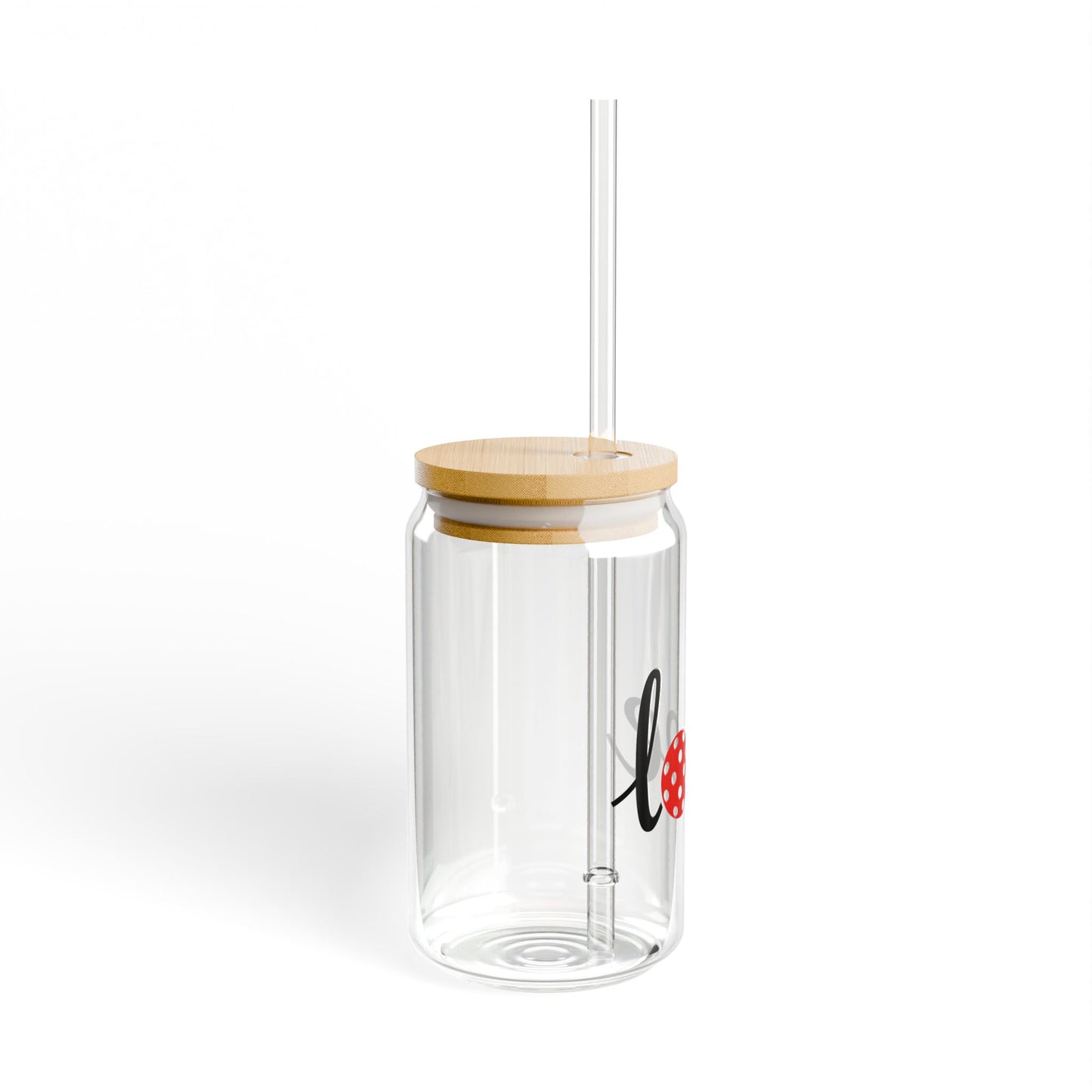 Sipper Glass, 16oz - LOVE Pickleball