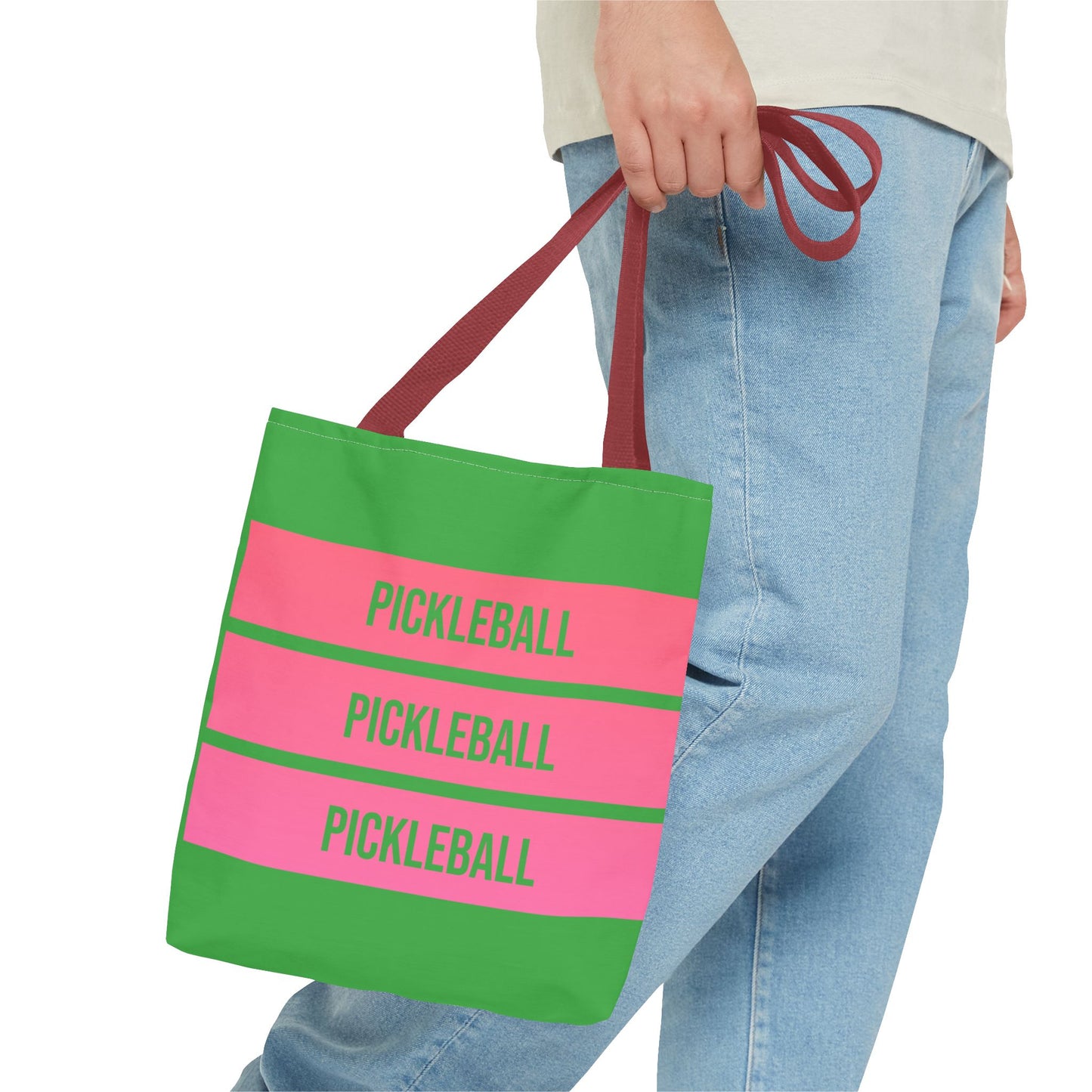 Tote Bag Pink & Green Pickleball
