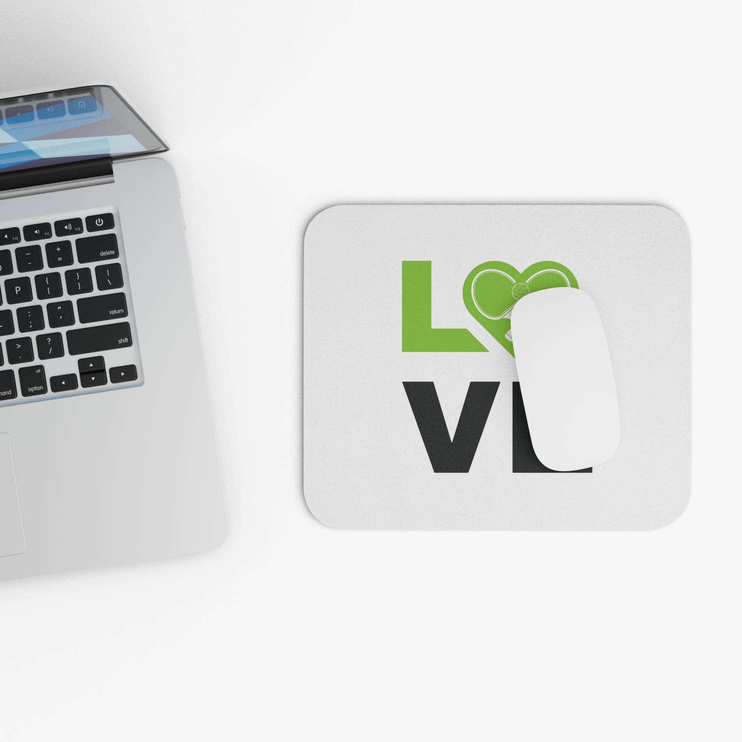 Mouse Pad (Rectangle)- LOVE Pickleball Design