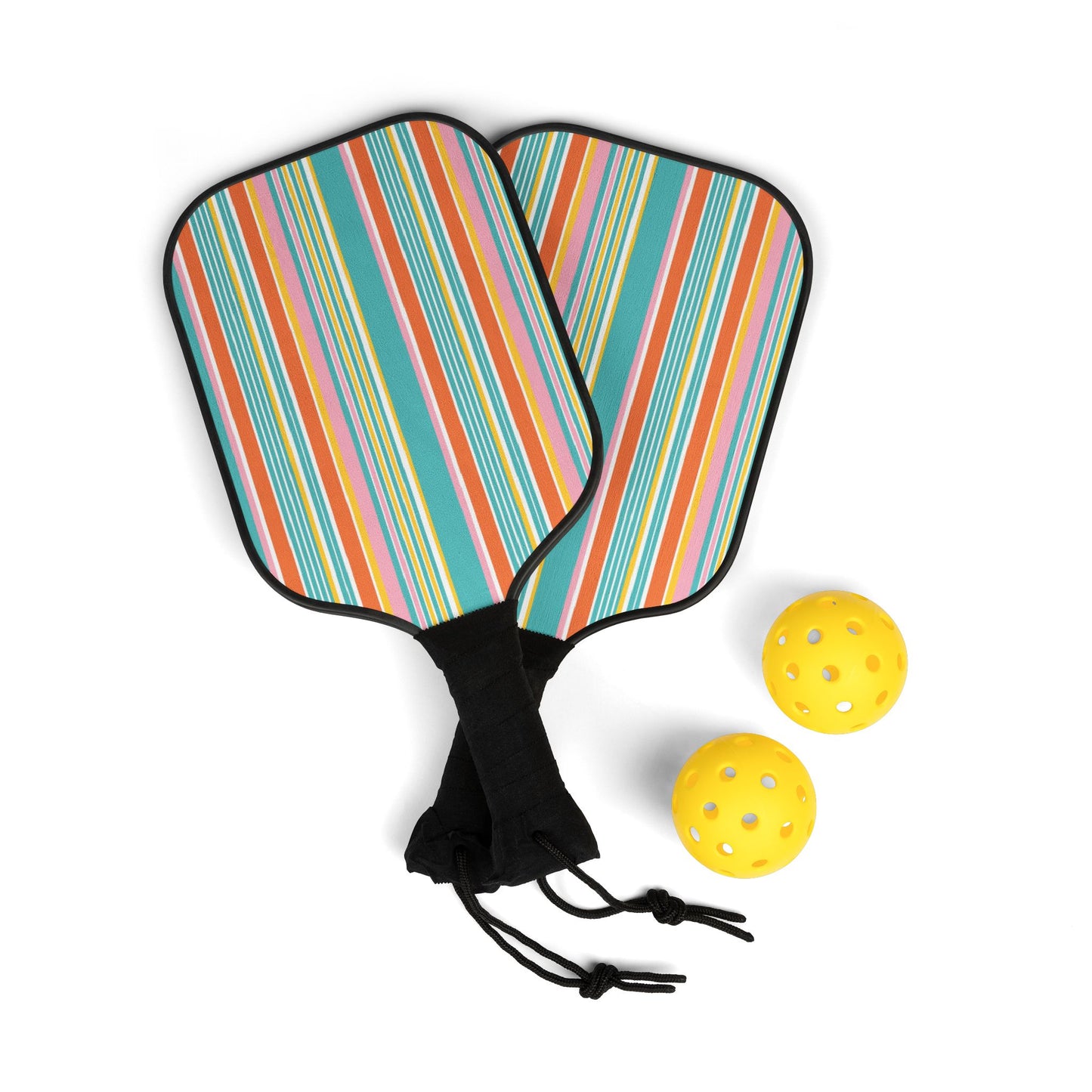 Pickleball Kit- multi stripe bright - hot pink, light blue