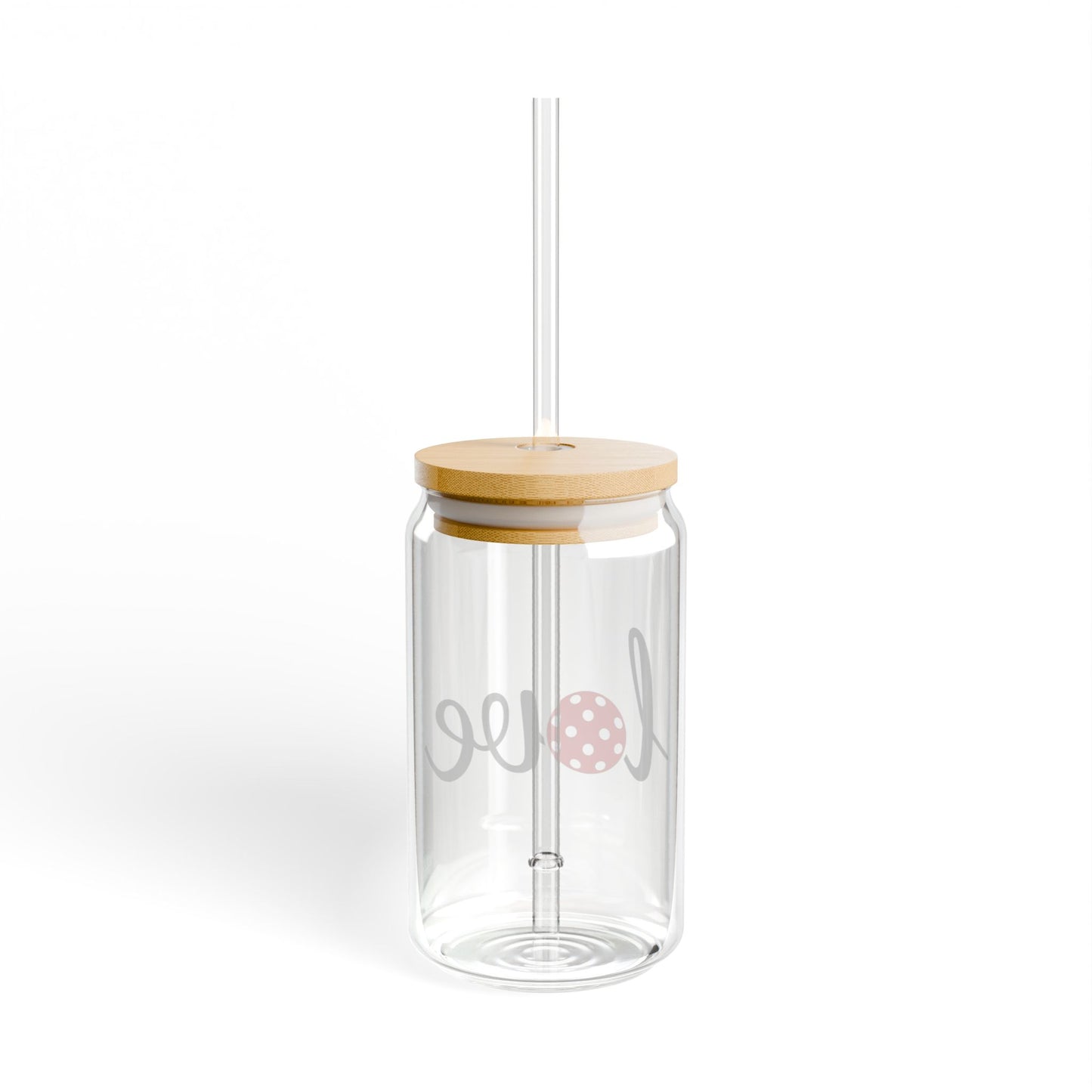 Sipper Glass, 16oz - LOVE Pickleball