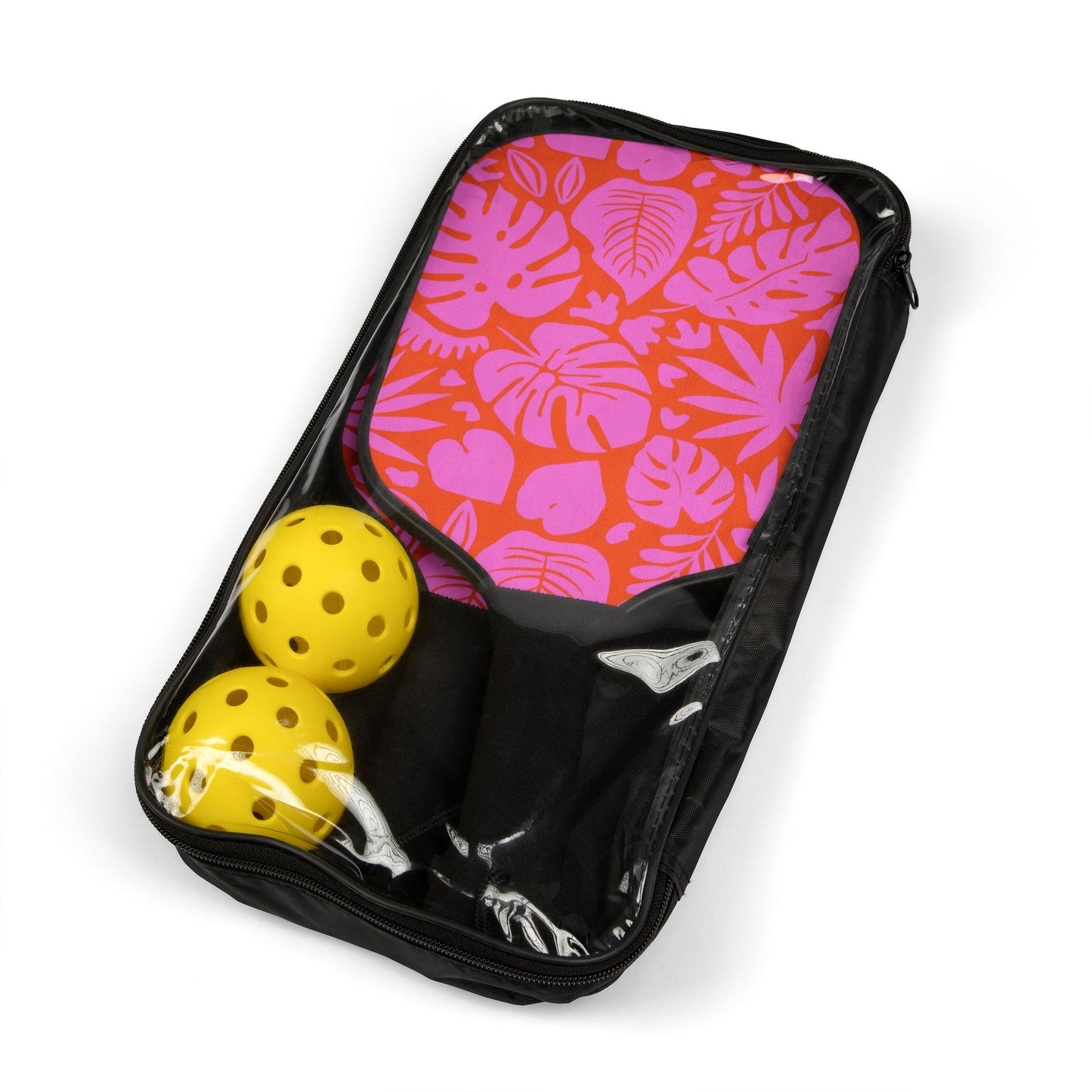 Pickleball Kit- Hot Pink Orange Floral Design