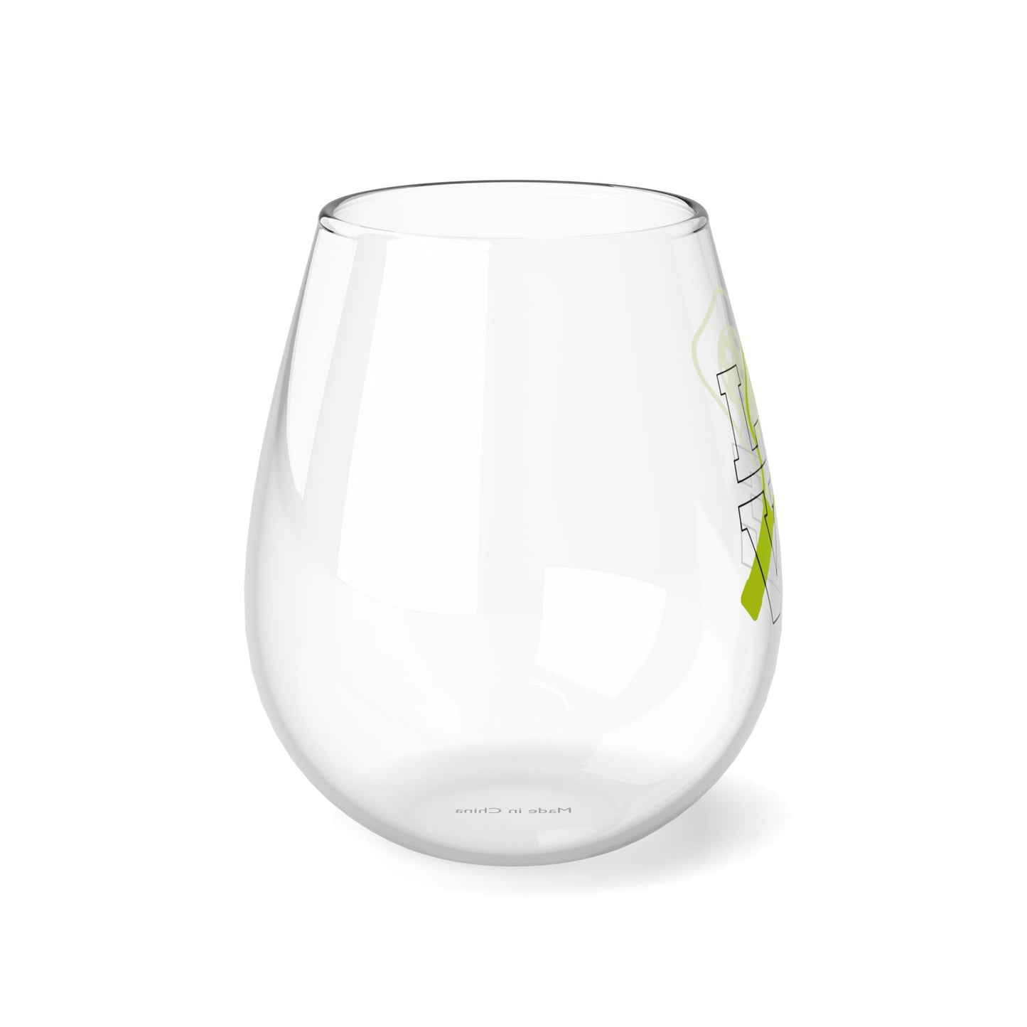 Stemless Wine Glass, 11.75oz LOVE Pickleball