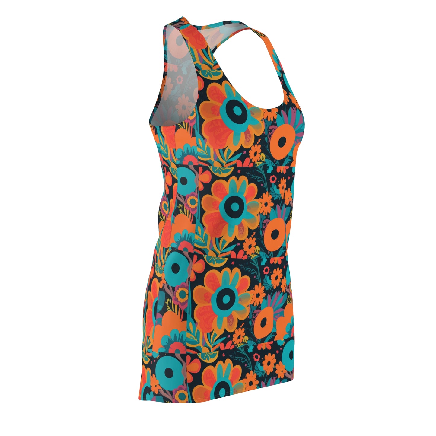 Women's Cut & Sew Racerback Dress -Retro Floral