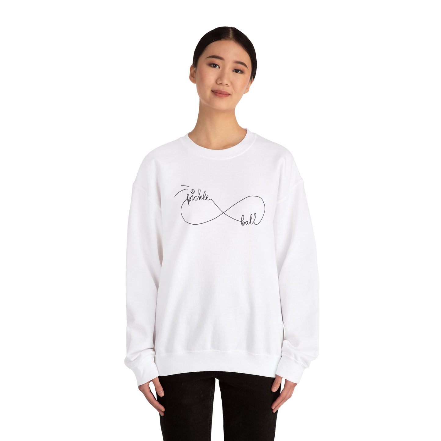 Women's Crewneck Sweatshirt- Pickleball Infinity Symbol