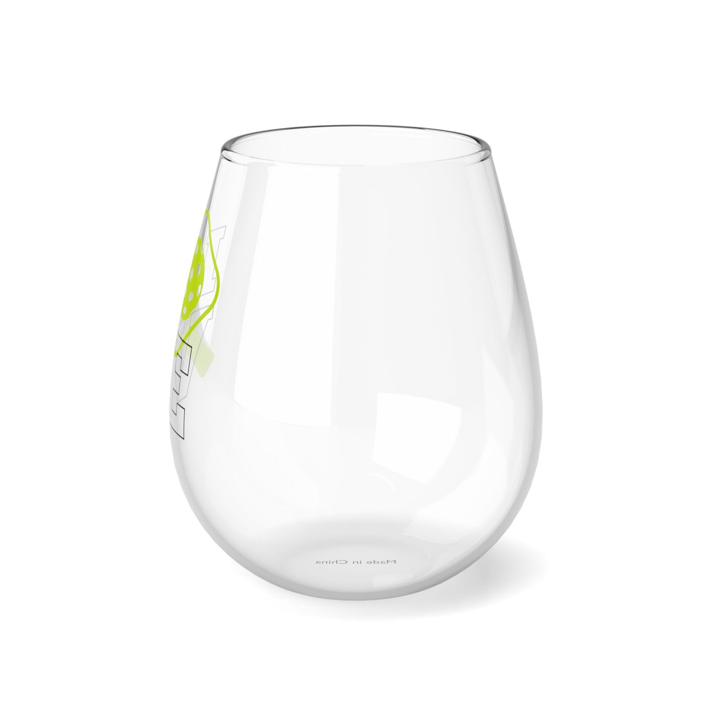 Stemless Wine Glass, 11.75oz LOVE Pickleball