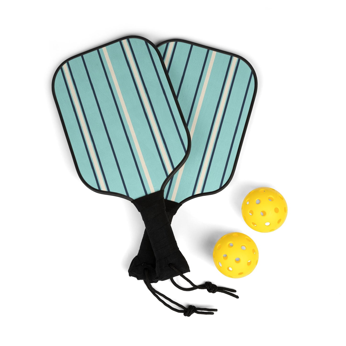 Pickleball Kit- Turquoise black stripes