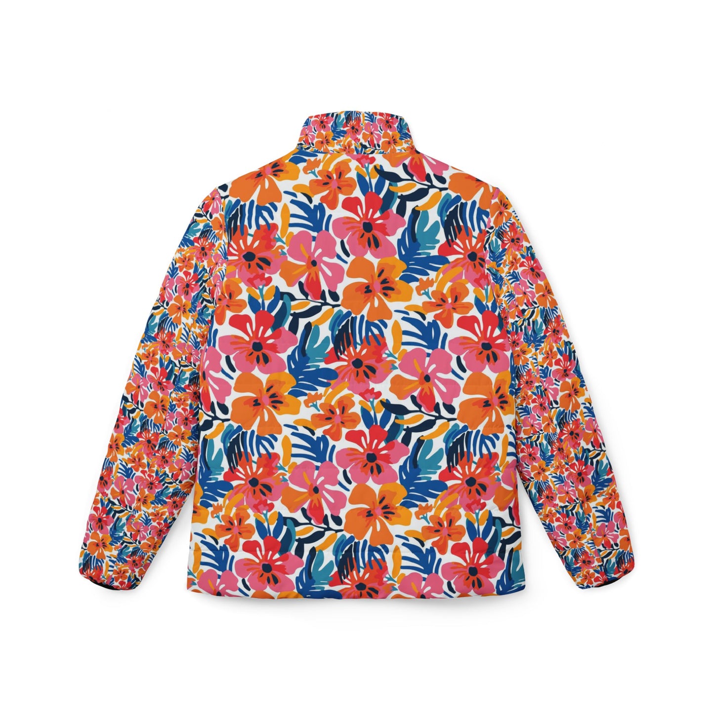 Colorful Tropical Puffer Jacket