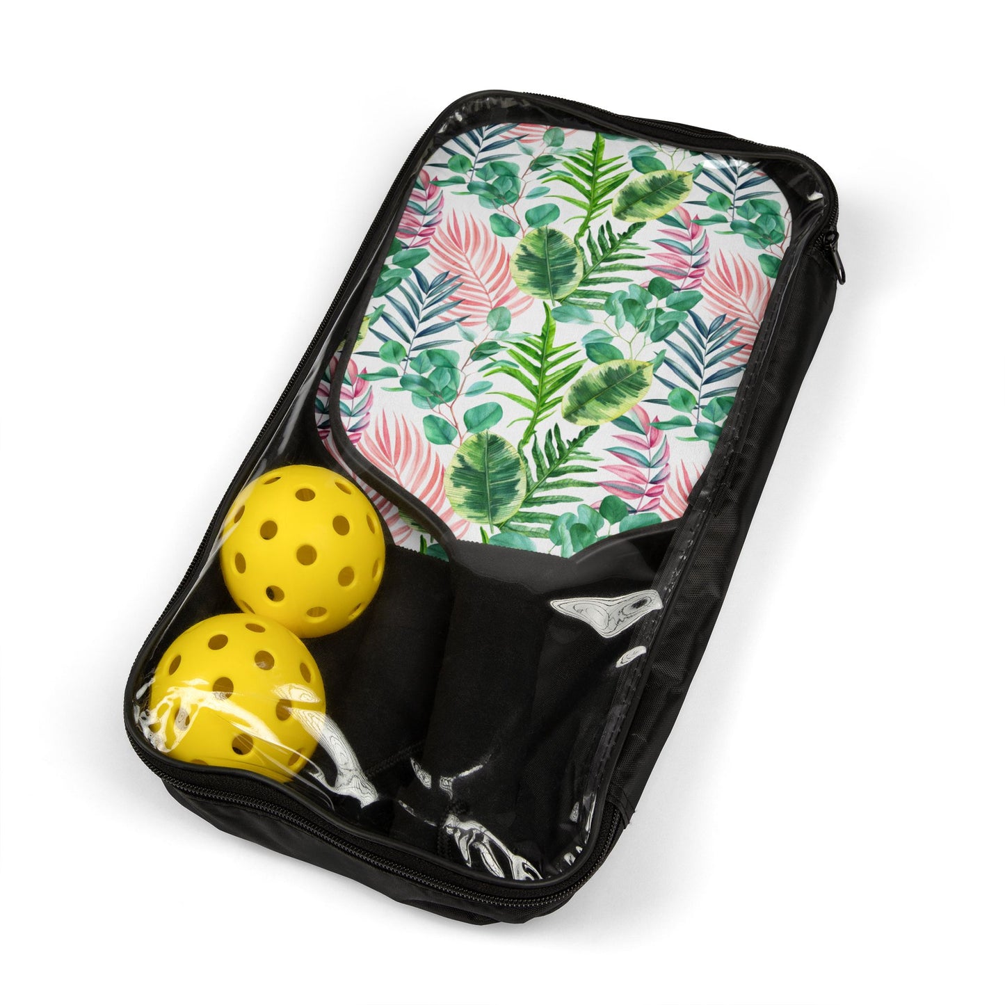 Pickleball Kit- Pink & Green Tropical Design