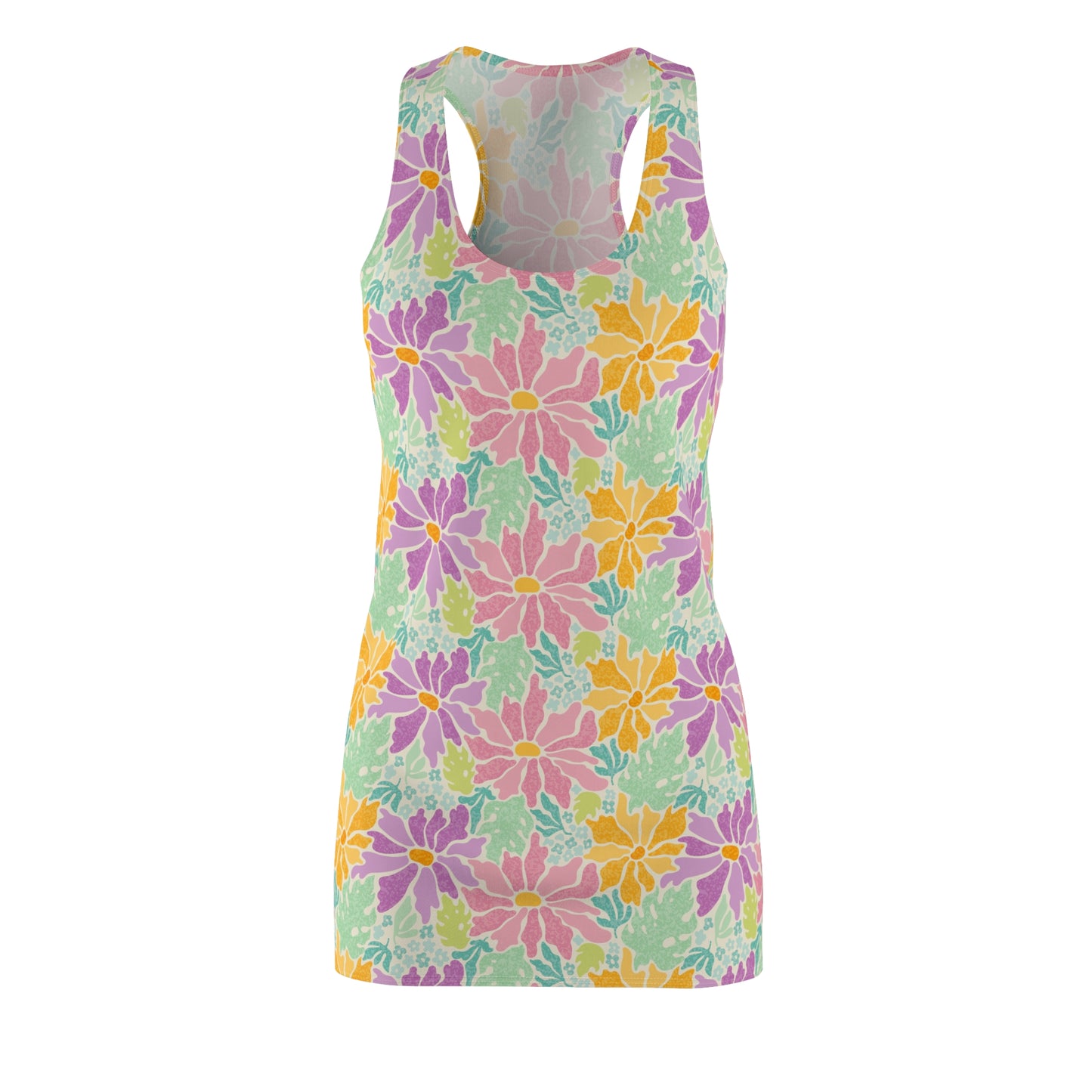 Women's Cut & Sew Racerback Dress-Hippie Floral