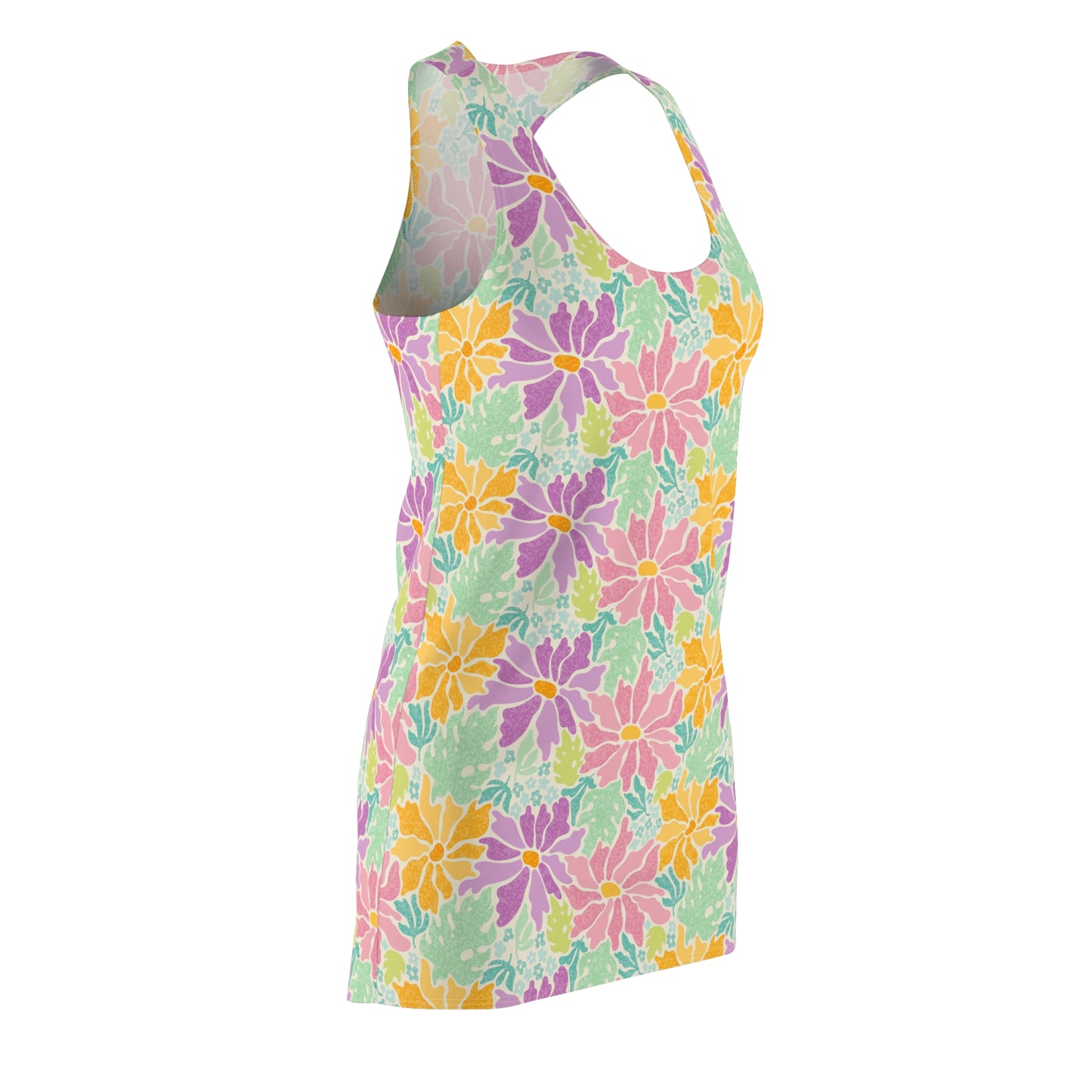 Women's Cut & Sew Racerback Dress-Hippie Floral