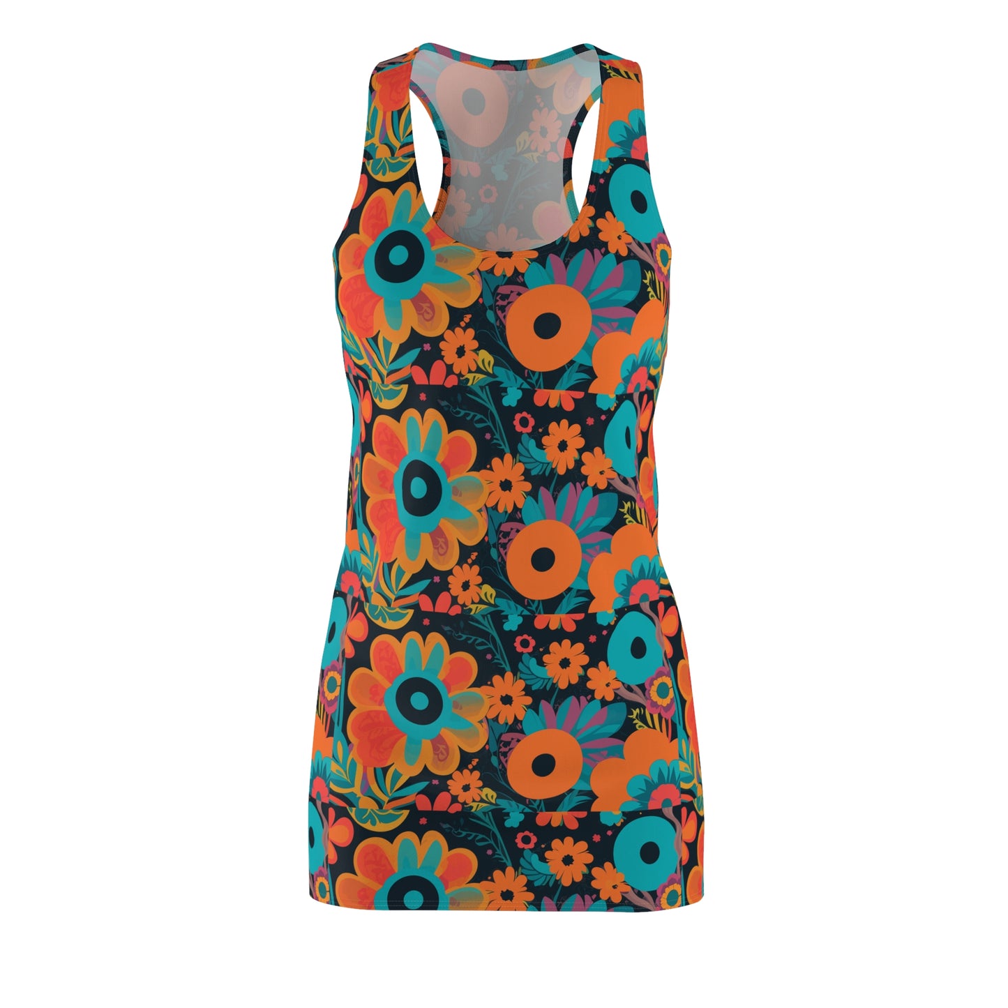 Women's Cut & Sew Racerback Dress- Retro Floral