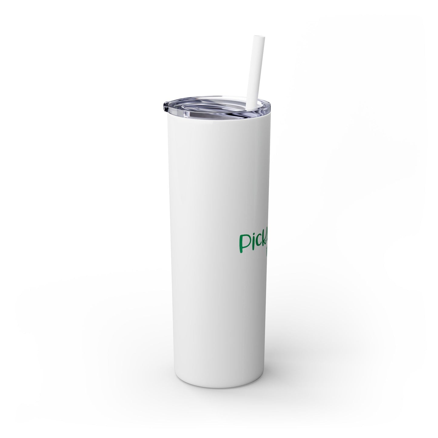 Skinny Tumbler with Straw, 20oz -Pickleball Time