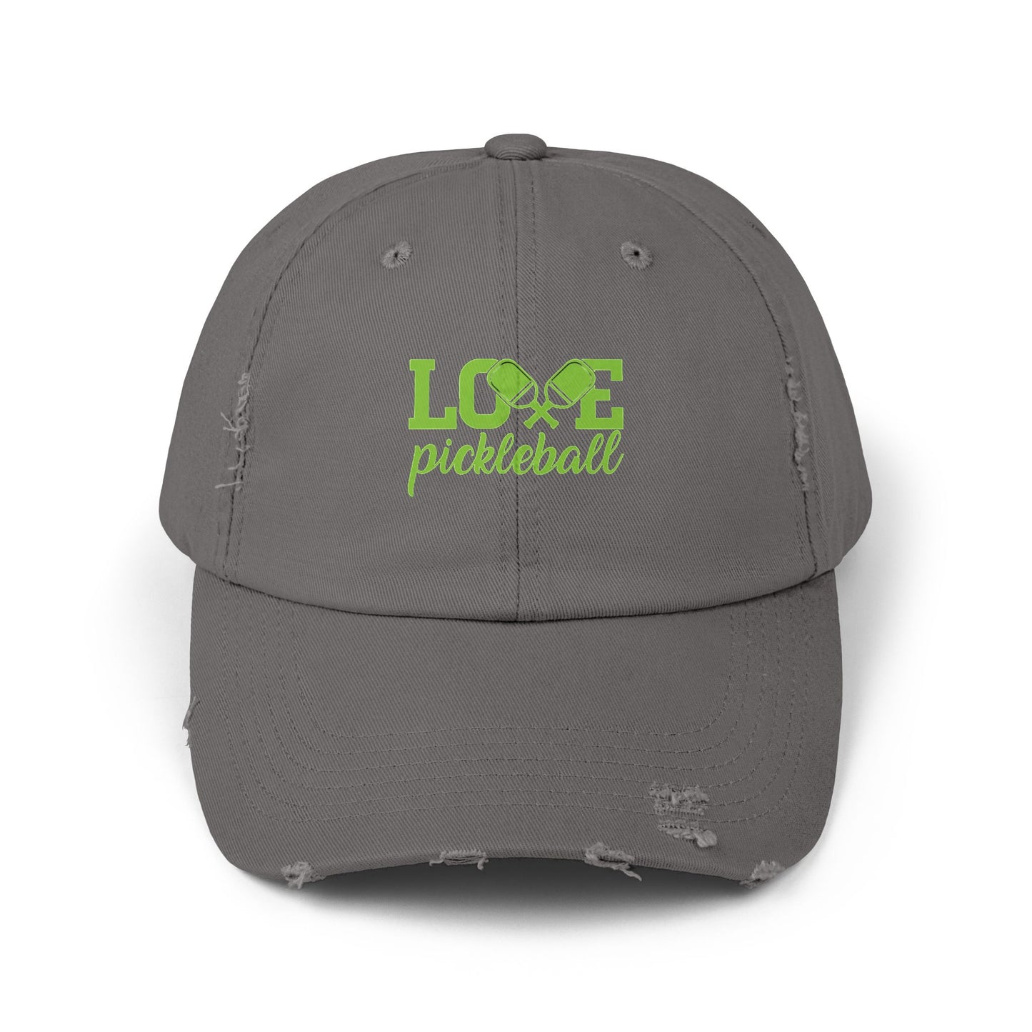 Distressed Cap Love Pickleball Hat