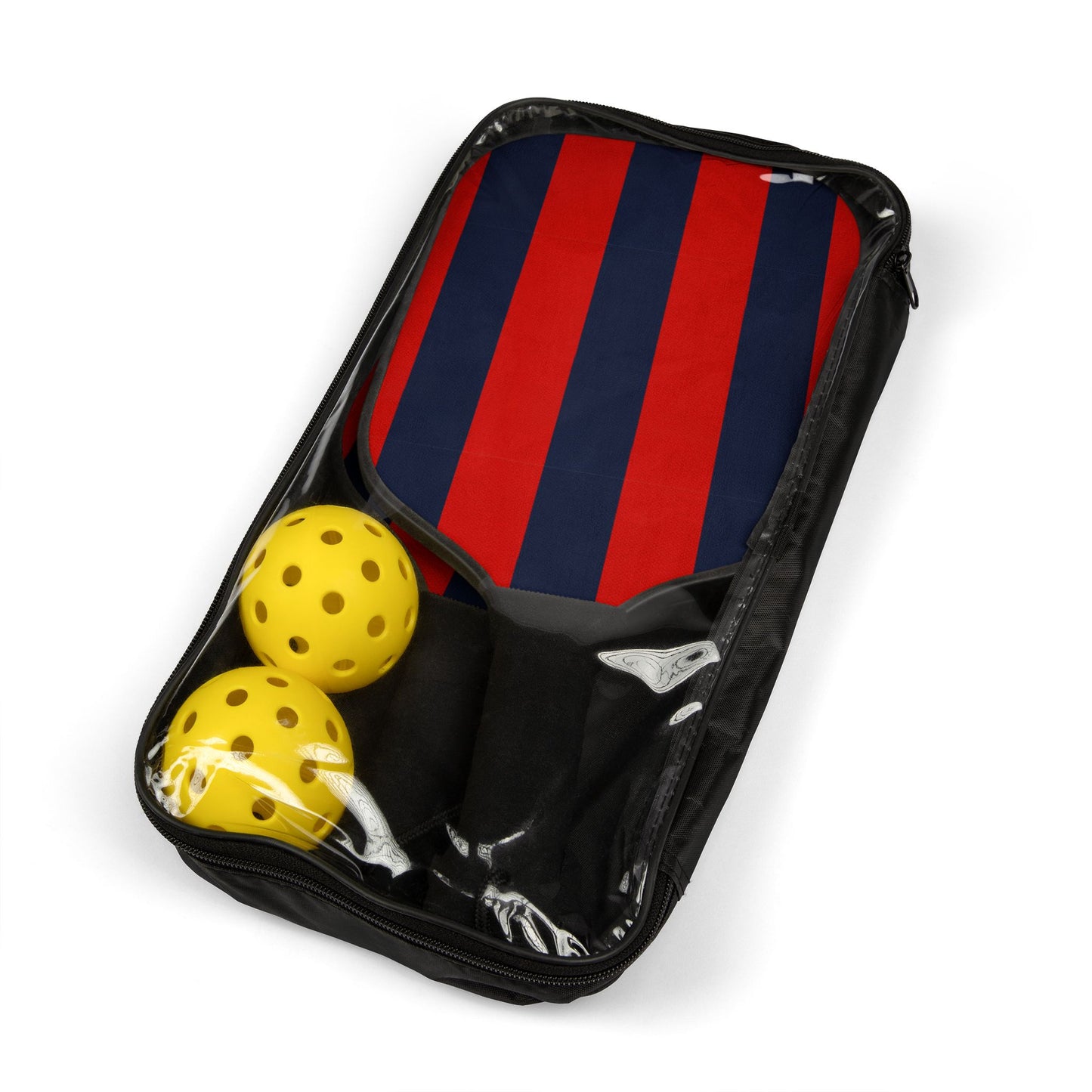 Pickleball Kit- Navy Blue & Red Bold Stripes