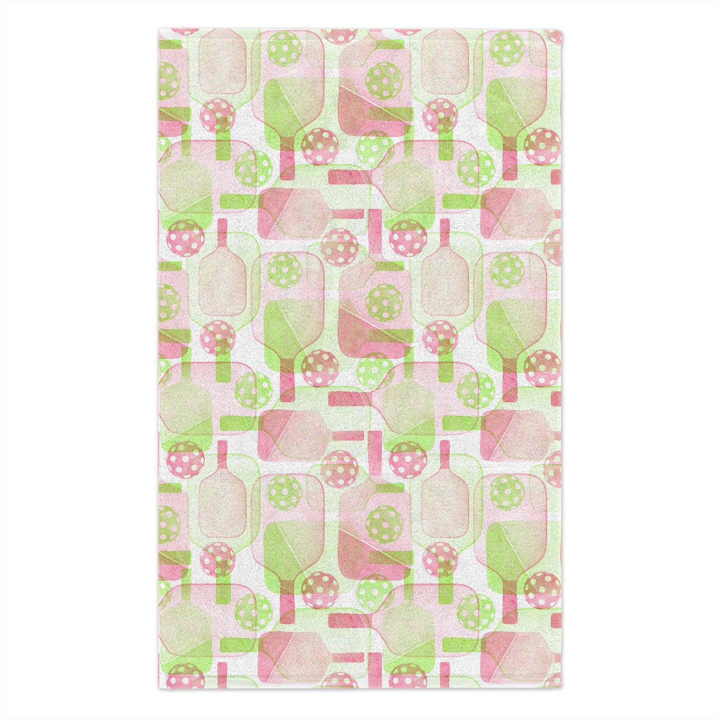 Rally Towel, 11x18- Preppy Pink Green Paddle Design