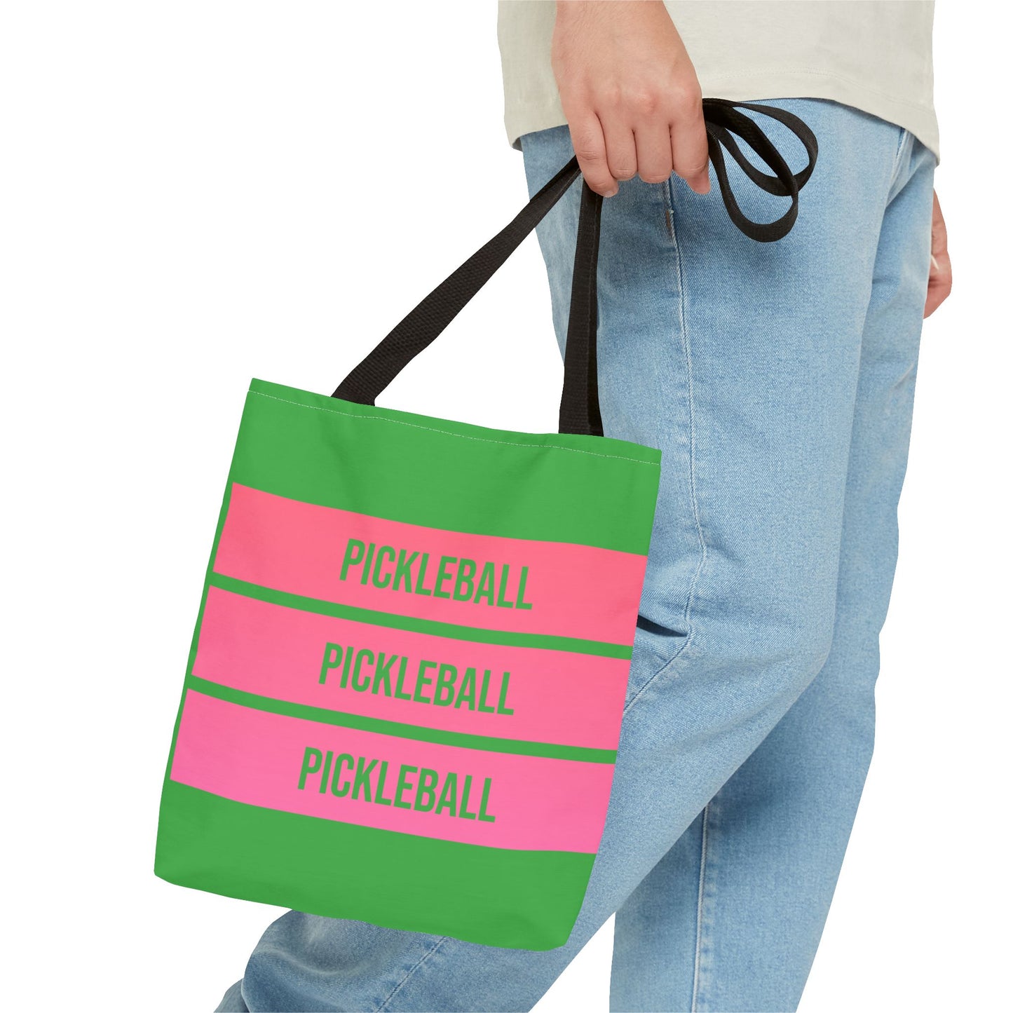 Tote Bag  Pink & Green Pickleball