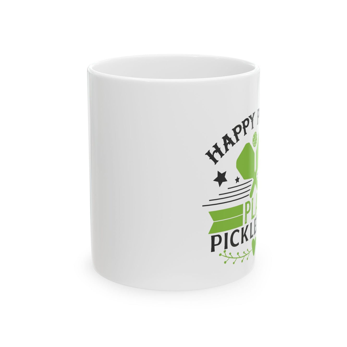 Mug - Happy People Play Pickleball Ceramic Mug, 11oz and 15oz