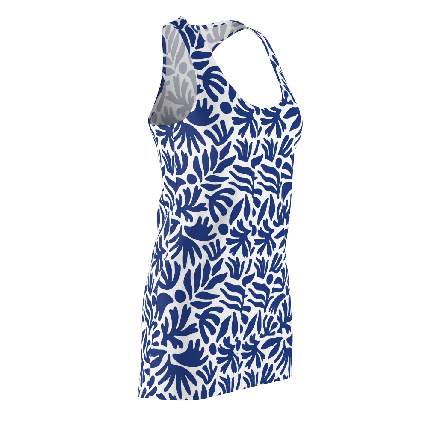 Athletic Dress - Women’s Blue Floral Abstract