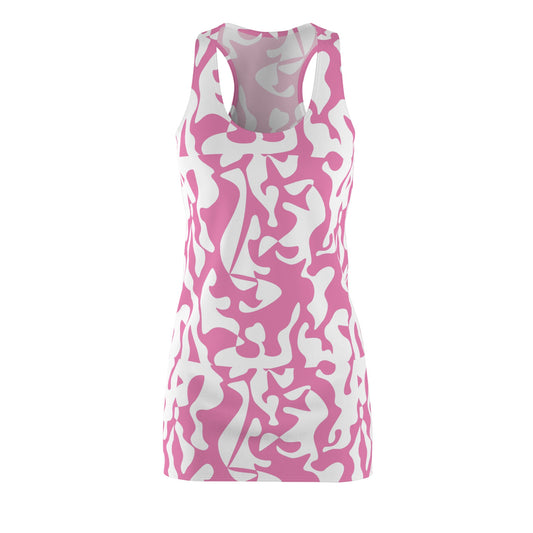 Pink Abstract Racerback Dress