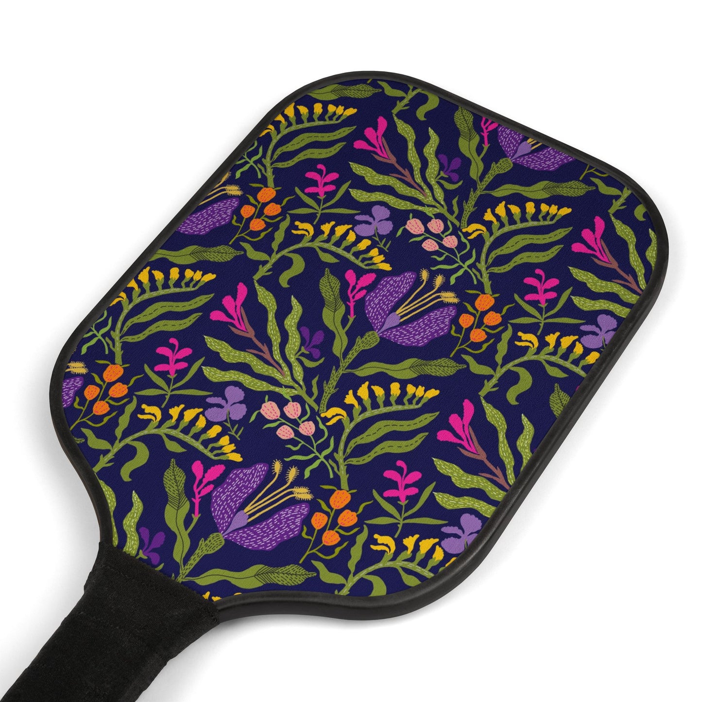 Vintage Purple Flowers Pickleball Kit - Retro Floral Equipment Set, Purple Blossom Pickleball Gear, Flower Pattern Paddle Package, Retro