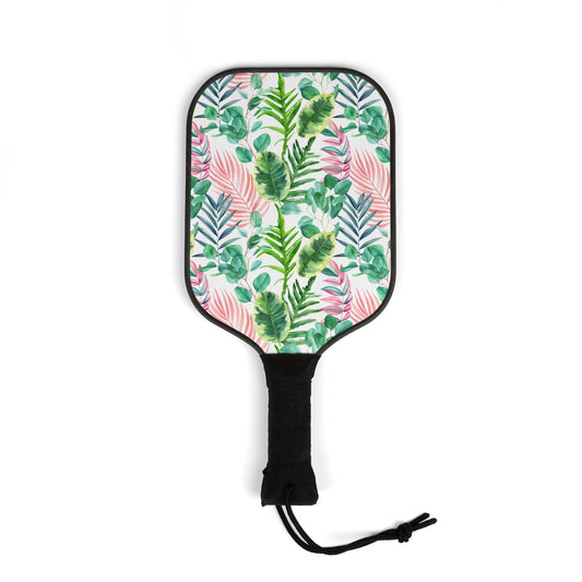 Pickleball Kit- Pink & Green Tropical Design