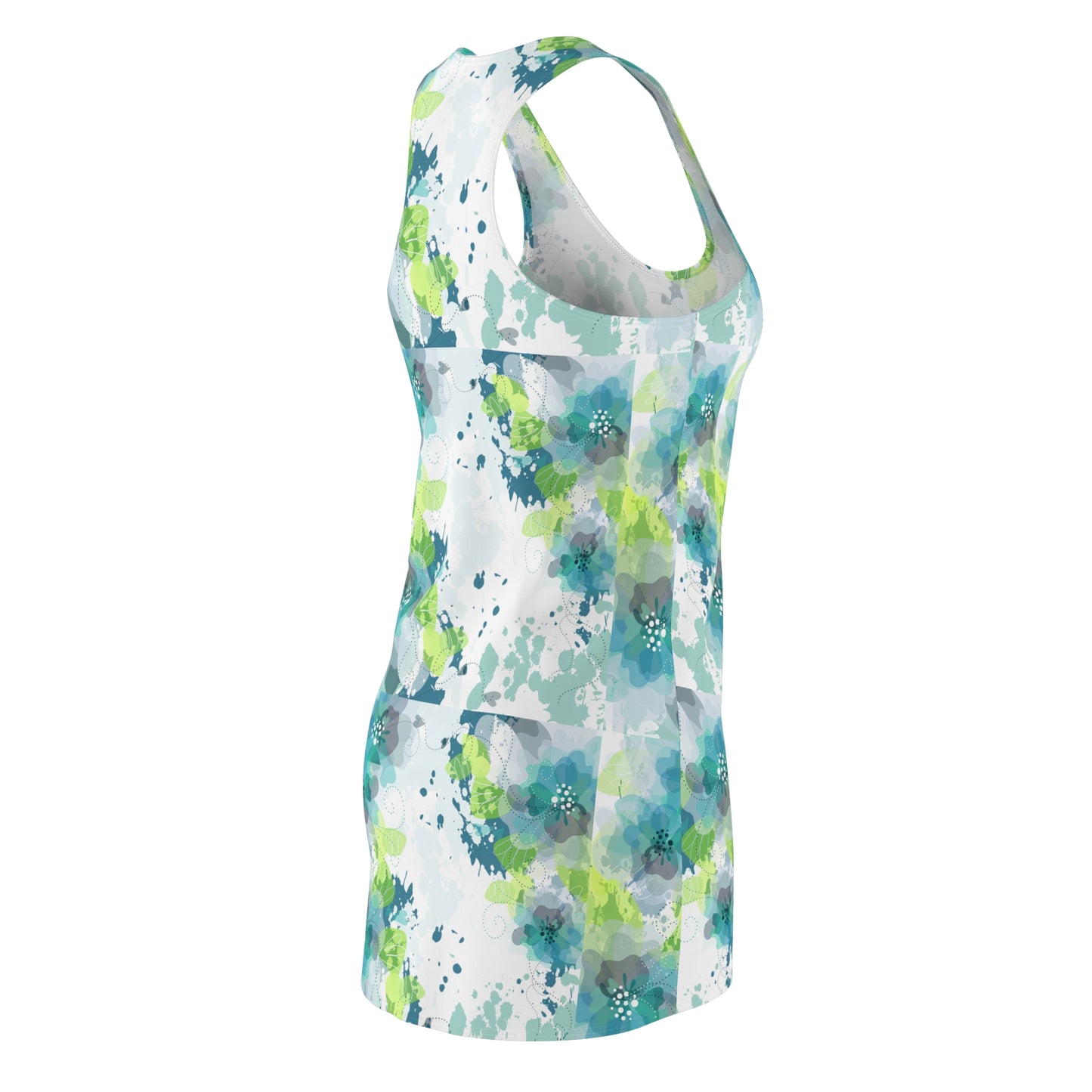 Women's Cut & Sew Racerback Dress- Pastel Abstract