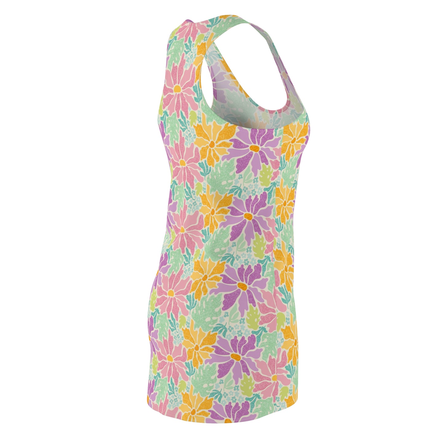 Women's Cut & Sew Racerback Dress-Hippie Floral