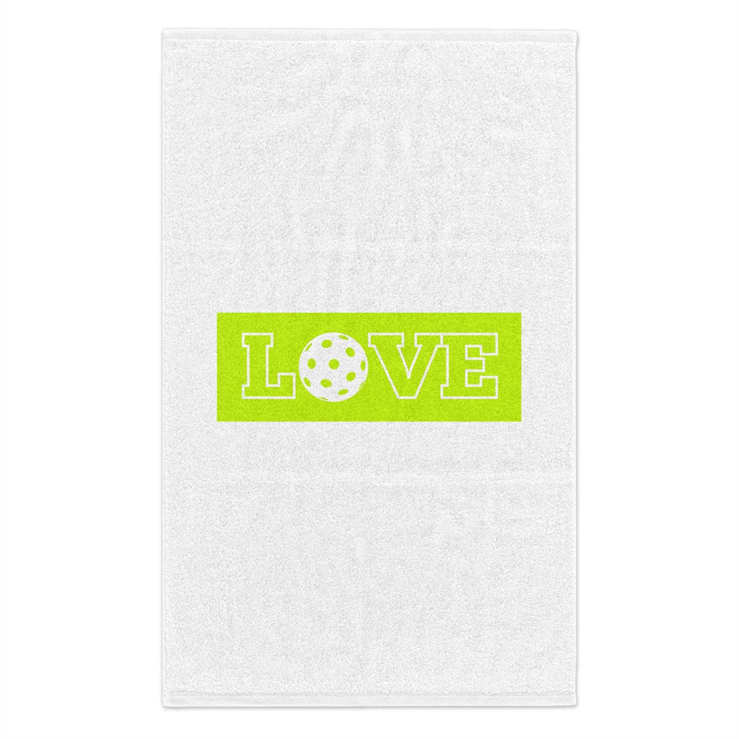 Rally Towel, 11x18 -LOVE - Neon Pickleball