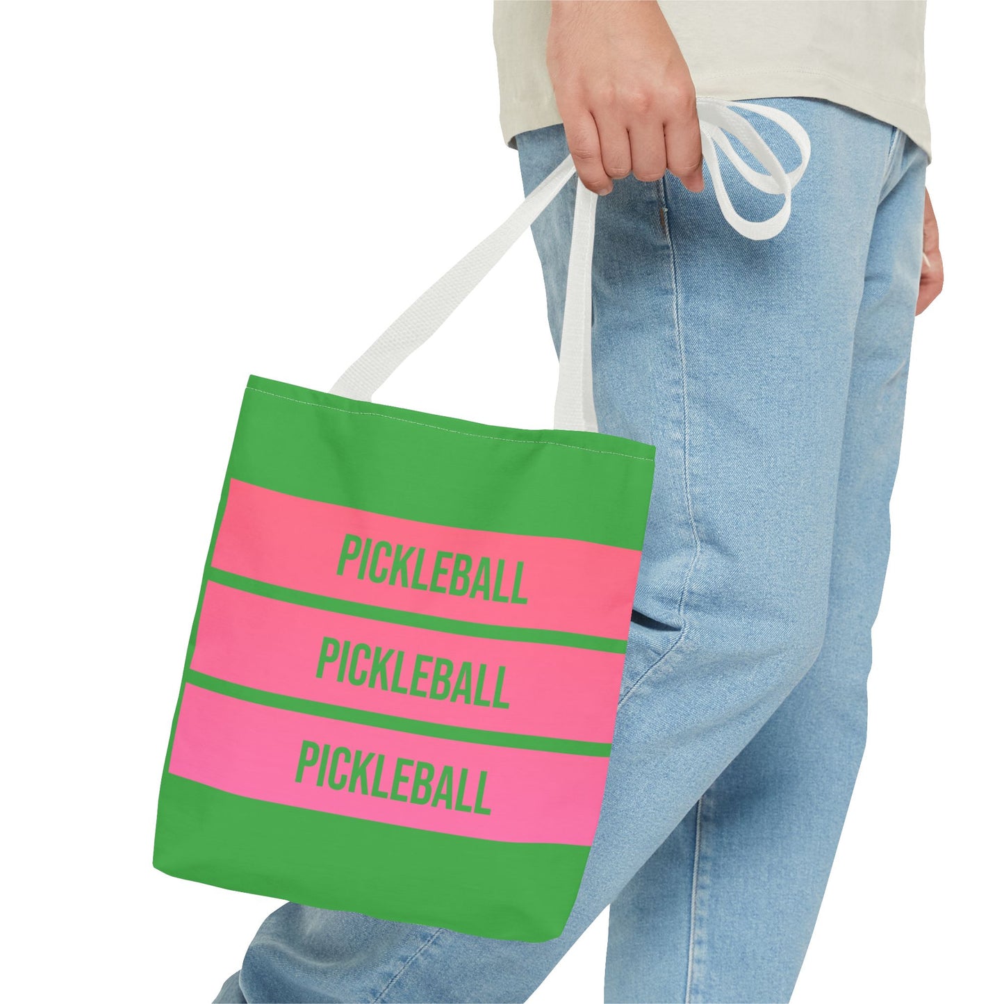 Tote Bag  Pink & Green Pickleball