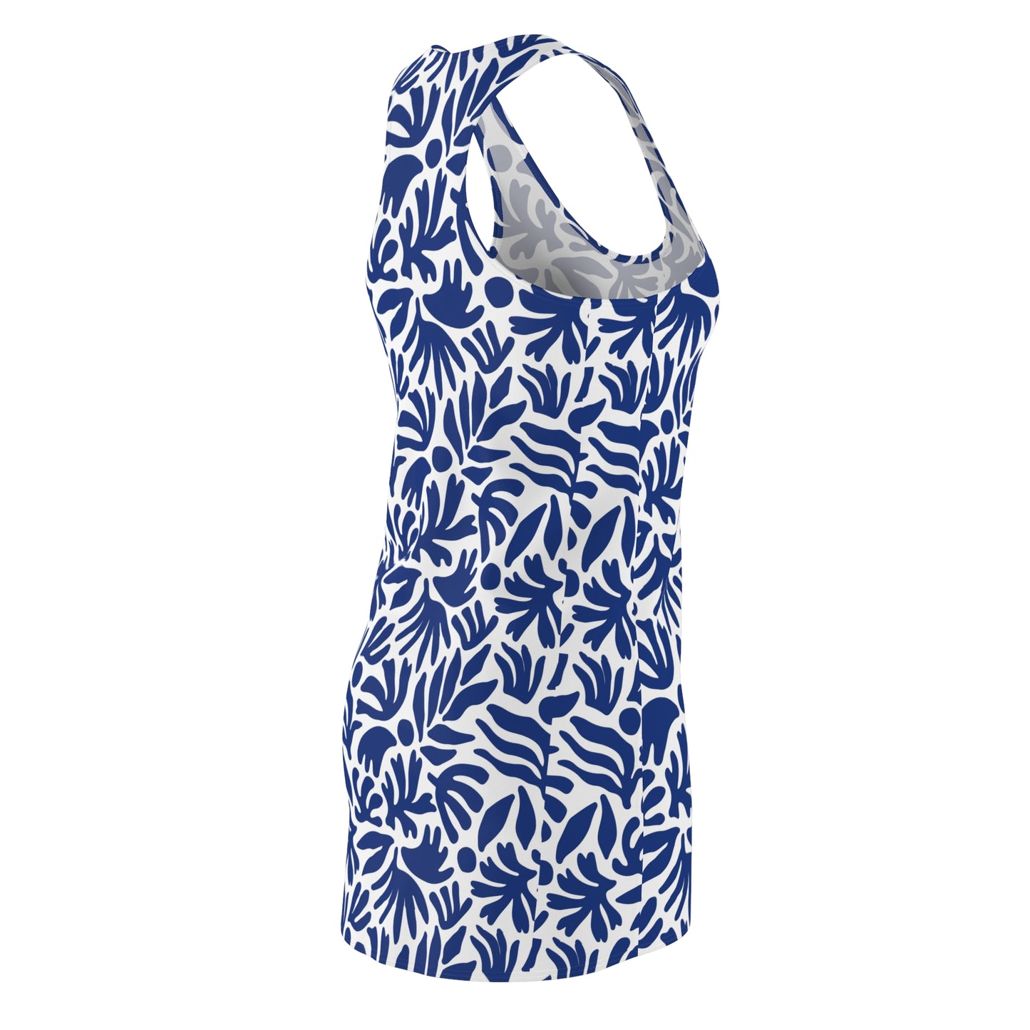 Athletic Dress - Women’s Blue Floral Abstract