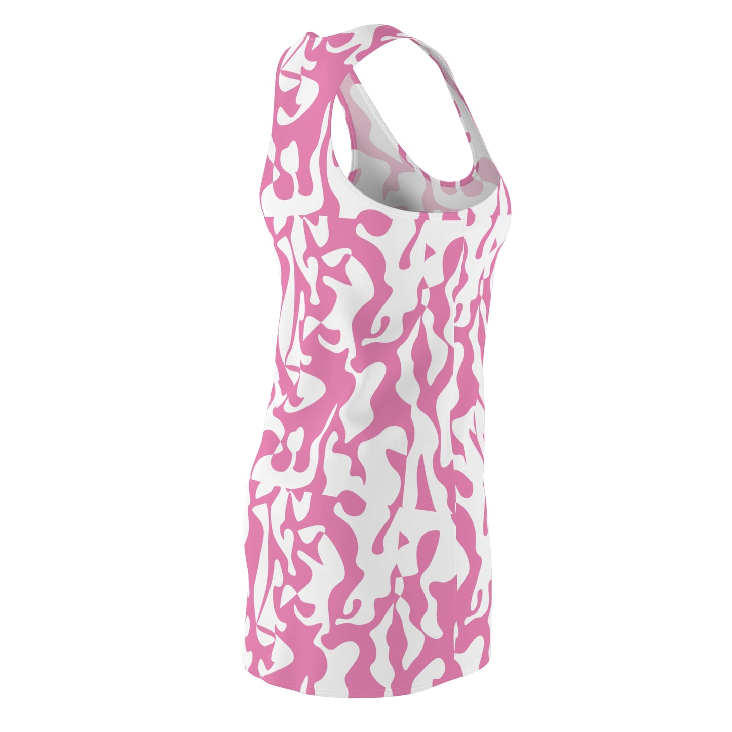 Pink Abstract Racerback Dress