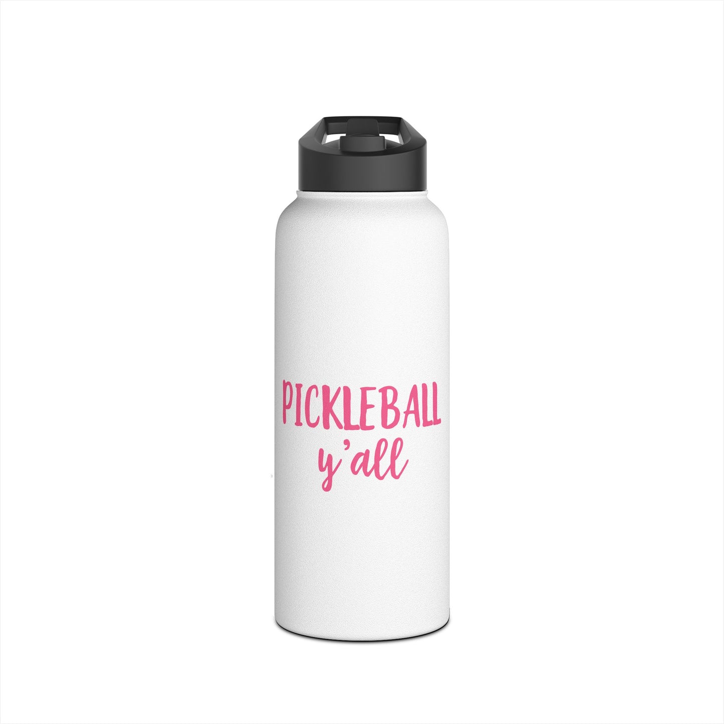 Sassy Southern Pickleball Water Bottle, Stainless Steel Tumbler, Standard Lid, Sports Drink Container, Fun Quote Hiking Bottle, Gift for