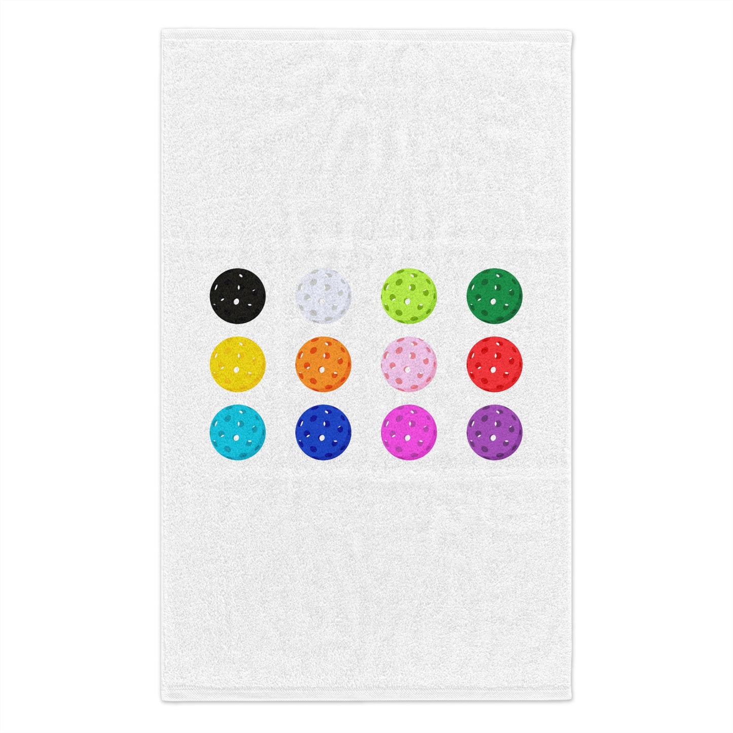 Rally Towel, 11x18 - Pickleballs Colorful Design