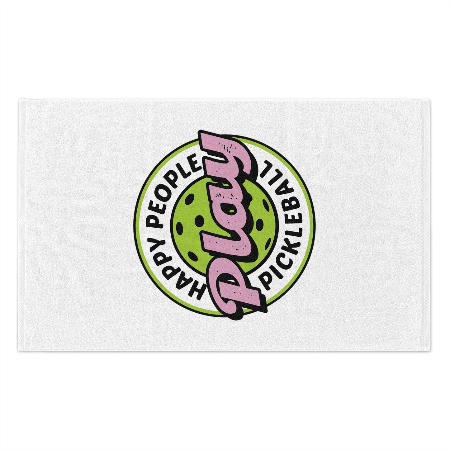 Rally Towel, 11x18 - Happy People Play Pickleball