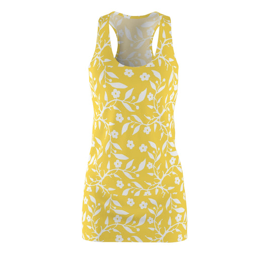 Athletic Dress - Yellow Floral Design for Active Women