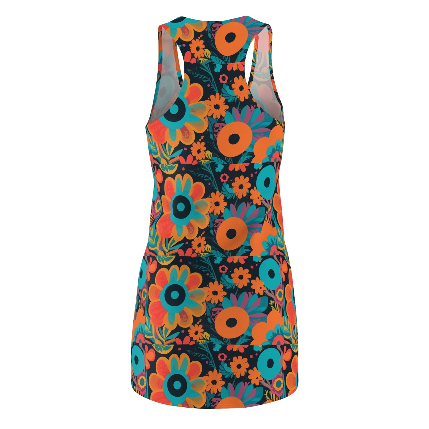 Women's Cut & Sew Racerback Dress- Retro Floral