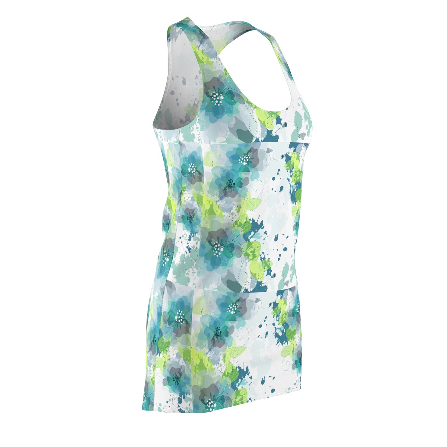 Women's Cut & Sew Racerback Dress- Pastel Abstract