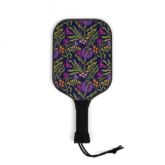 Vintage Purple Flowers Pickleball Kit - Retro Floral Equipment Set, Purple Blossom Pickleball Gear, Flower Pattern Paddle Package, Retro