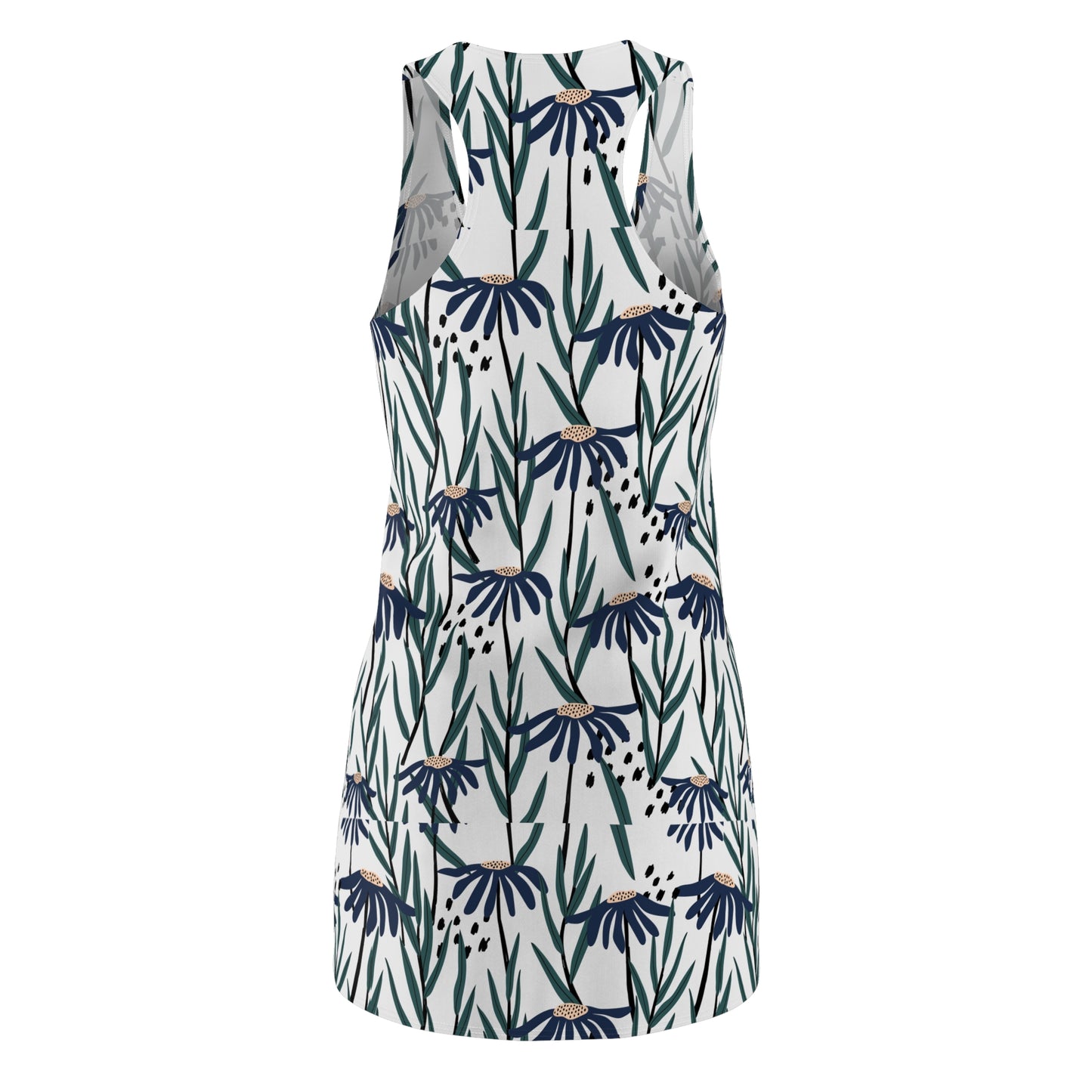 Women's Cut & Sew Racerback Dress -Navy Daisy Print