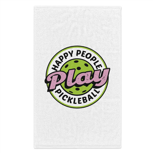 Rally Towel, 11x18 - Happy People Play Pickleball