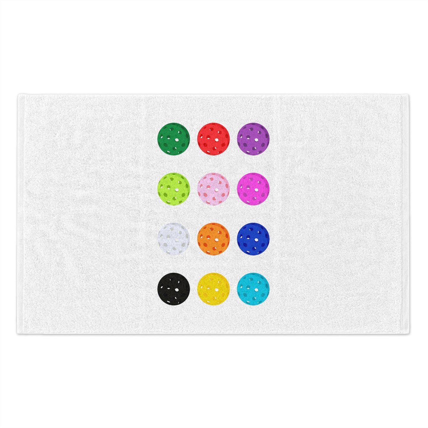 Rally Towel, 11x18 - Pickleballs Colorful Design