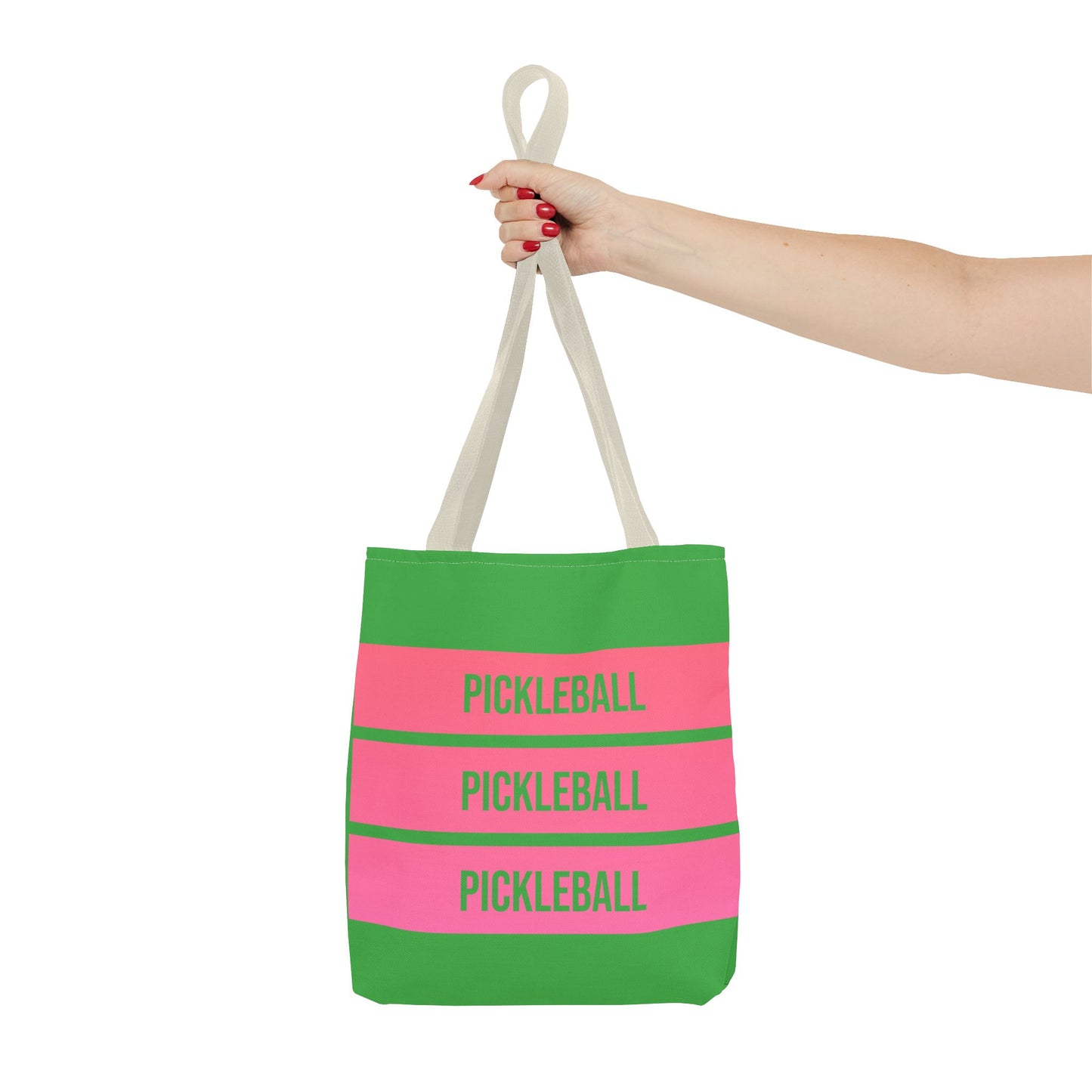 Tote Bag  Pink & Green Pickleball