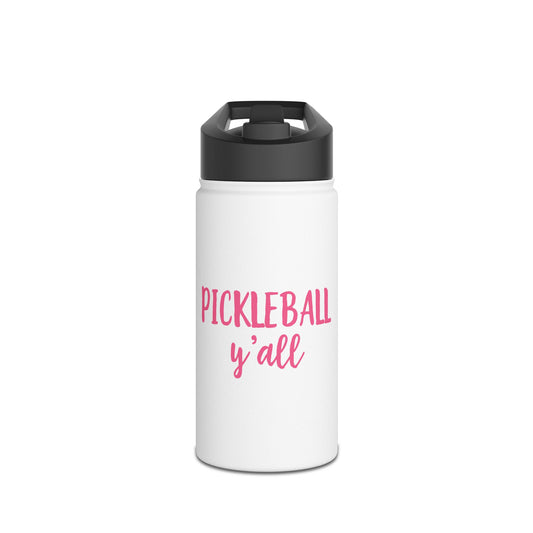 Sassy Southern Pickleball Water Bottle, Stainless Steel Tumbler, Standard Lid, Sports Drink Container, Fun Quote Hiking Bottle, Gift for