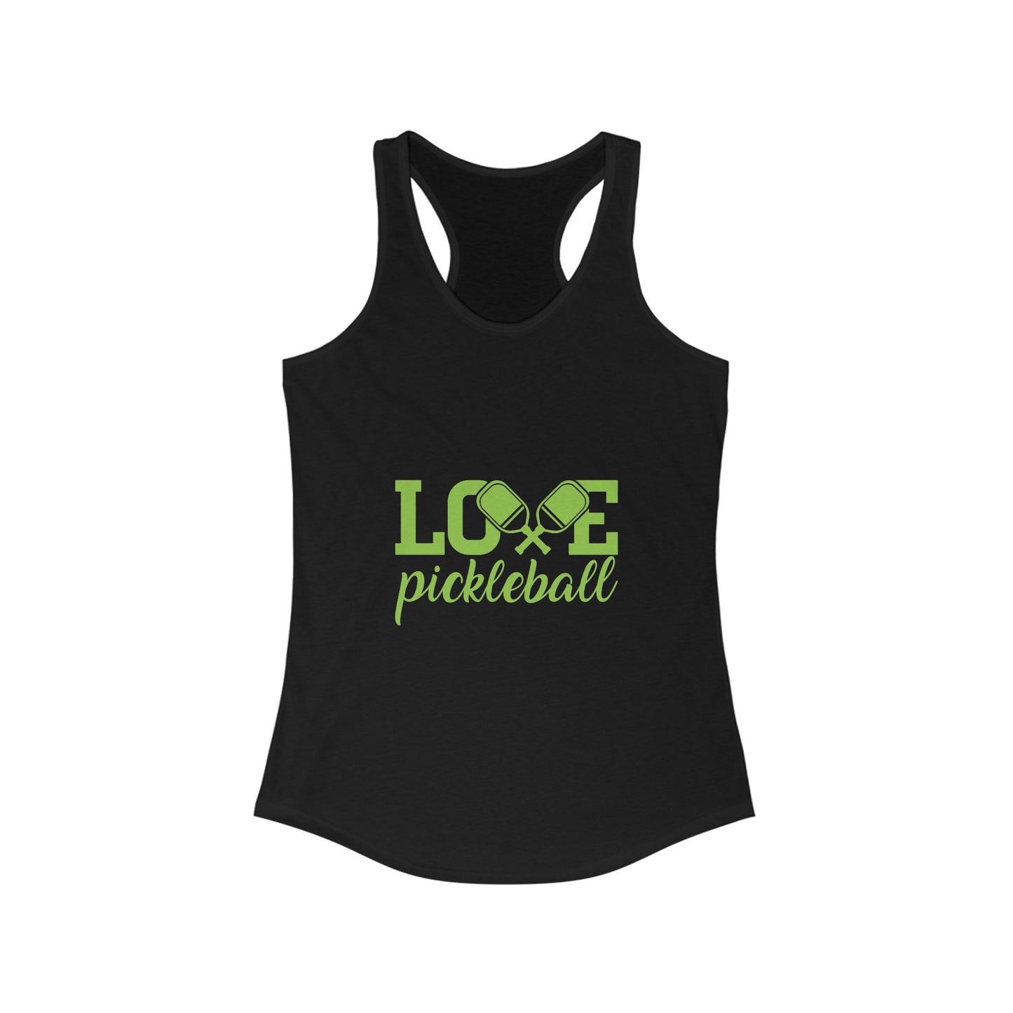 Women's Ideal Racerback Tank-Love Pickleball