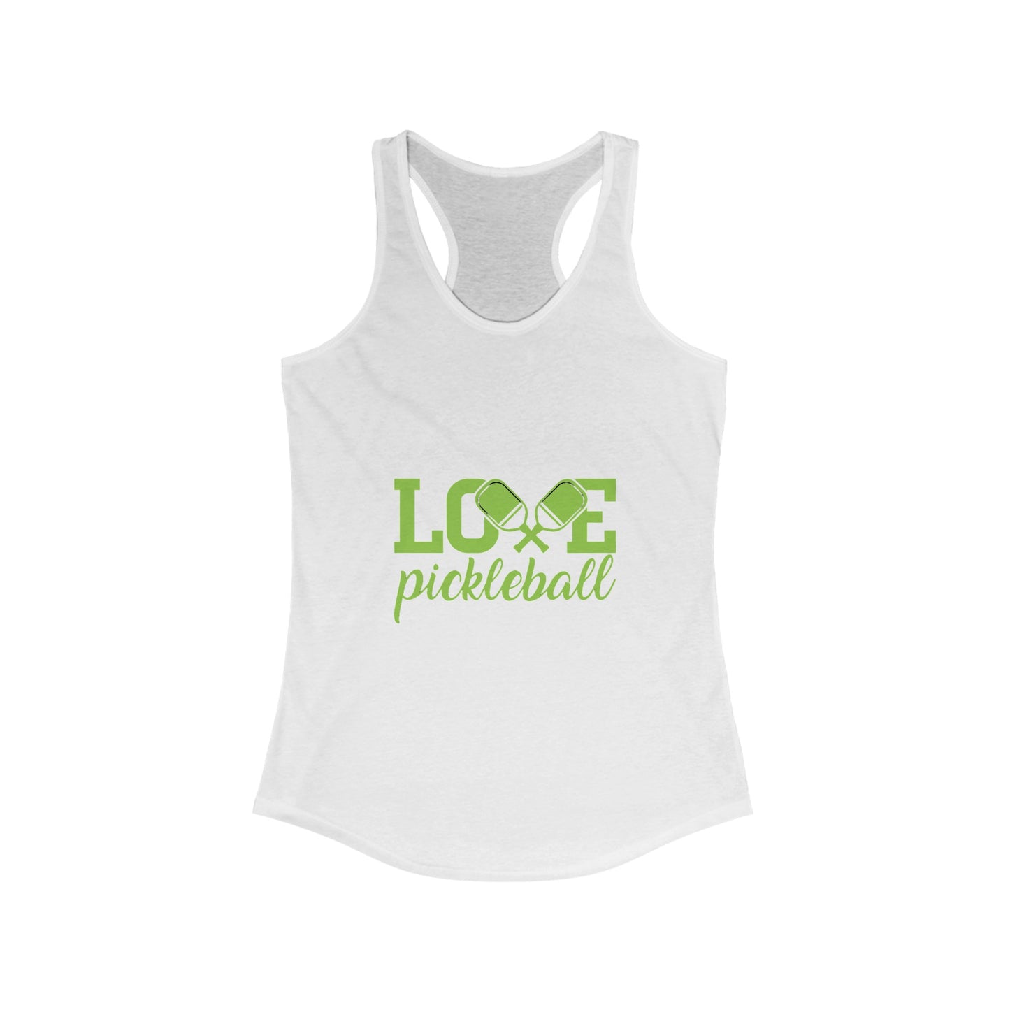 Women's Ideal Racerback Tank-Love Pickleball