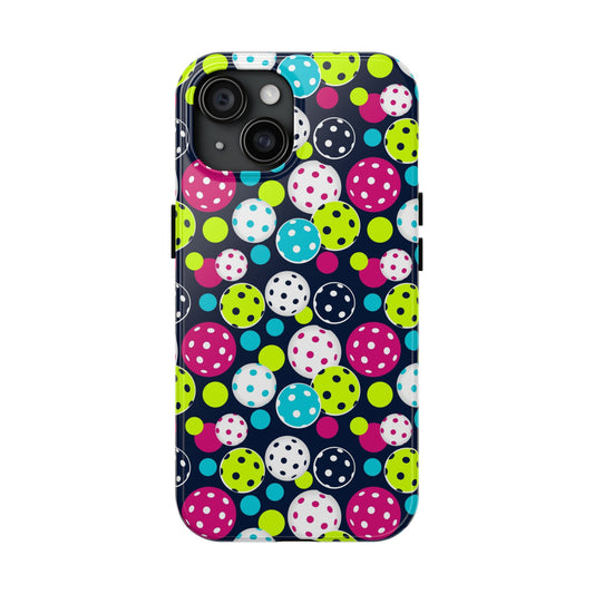 Tough Phone Cases - Seamless Pattern Of Pickleballs