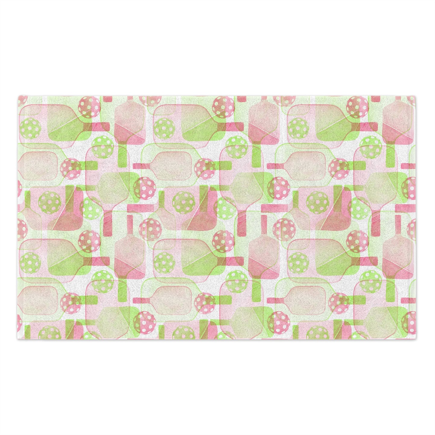 Rally Towel, 11x18- Preppy Pink Green Paddle Design