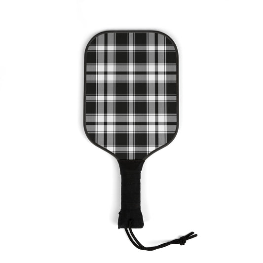 Pickleball Kit- Buffalo Plaid- Black & White